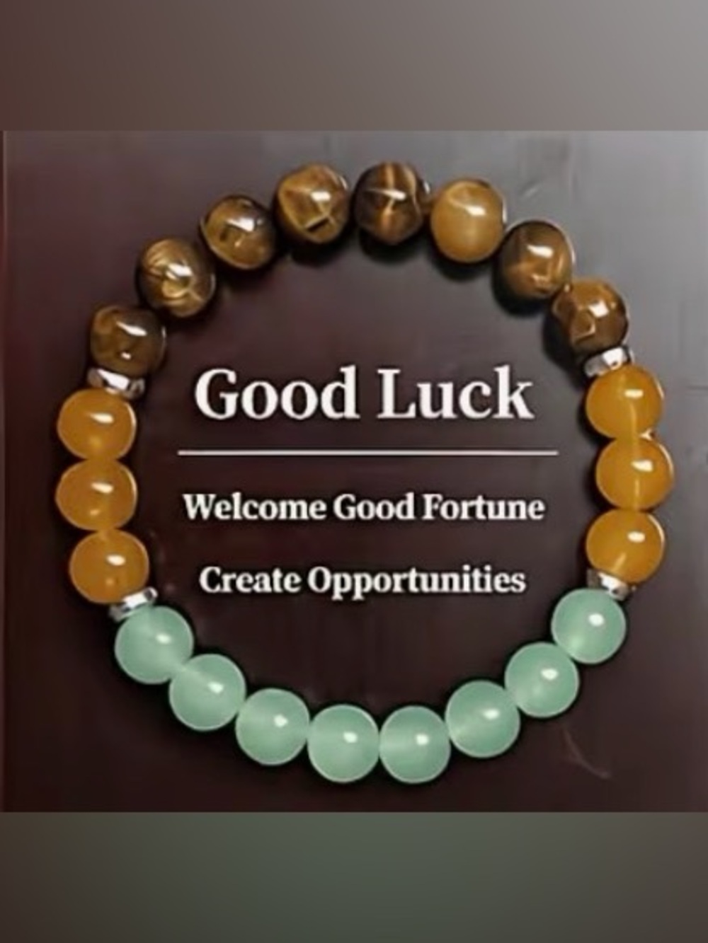 GOOD LUCK - Natural stone beaded bracelet
